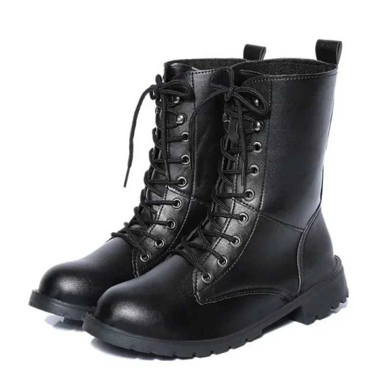 2025 New Lace-up Womens Motorcycle Boots Women British Style Ankle Boots Gothic Punk Low Heel Classic Boot Female ShoesXJ251211