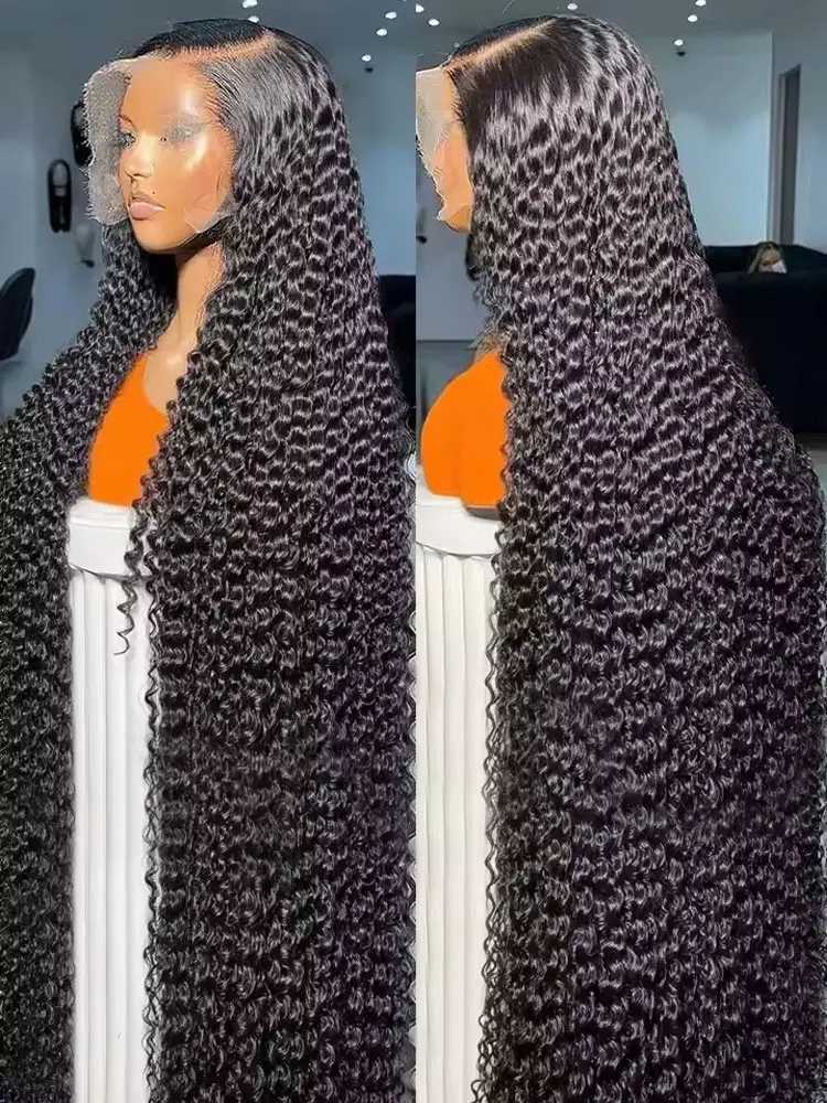 13x4 Jerry Curly Lace Front Wig 40 Inch Deep Kinky Curly Human Hair Wigs 250 13X6 HD Transparent Lace Frontal Wig For Women M251211-image-1088070460