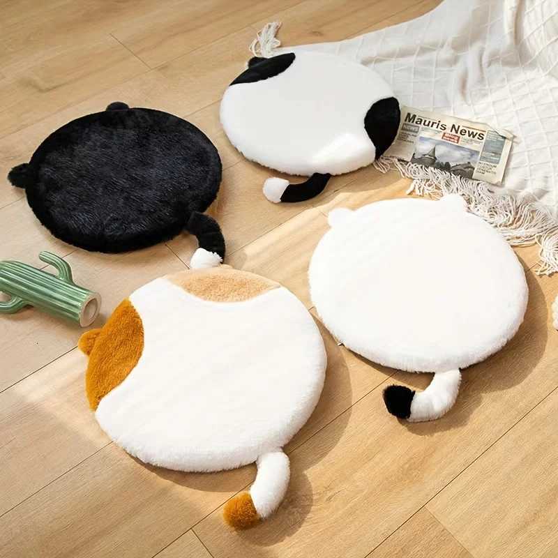 Cartoon Cat Memory Foam Chair Cushion - Art Deco Soft Washable Zippered Cover Mti-Use Floor Cushion for Off/Dorm/Car H251211-image-1088028503