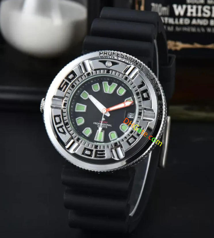 Eco-Drive CITIZENWatchs Sport mens watches rubber strap quartz movement professional driver's luminous waterproof analog auto date rotate bezel