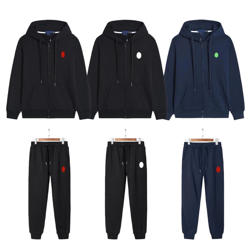 Men's Designer Hoodie Thin Style Spring Autumn Hooded Cardigan Solid Color Embroidered Loose Plus Size Men's Polo Outerwear