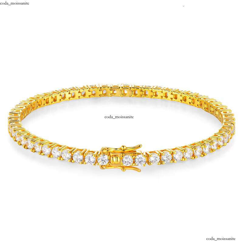 S925 Moissanite Chain 2mm, 3mm, 4mm, 5mm White Gold Boutique Jewelry Men and Women Gifts VVS Moissanite Tennis Bracelet