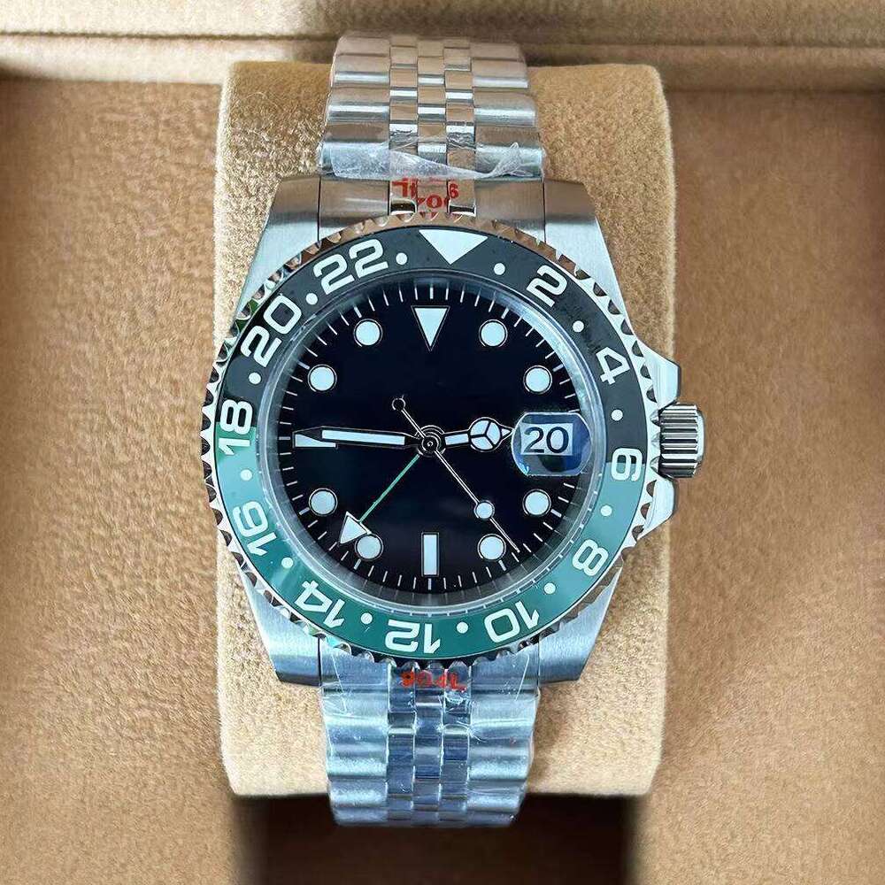 Nh34 – montre mécanique automatique en acier inoxydable, 40mm, caractéristique lumineuse, mouvement fantôme de l'eau, bracelet de plongée analogi