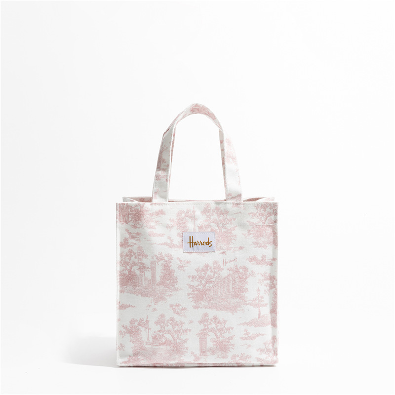 Douxlihm Free Shipping New Designer Bag Printed Canvas Bag London Scenery Large Capacity Tote Bag Vintage Versatile Handbag Shoulder Bag Commuting