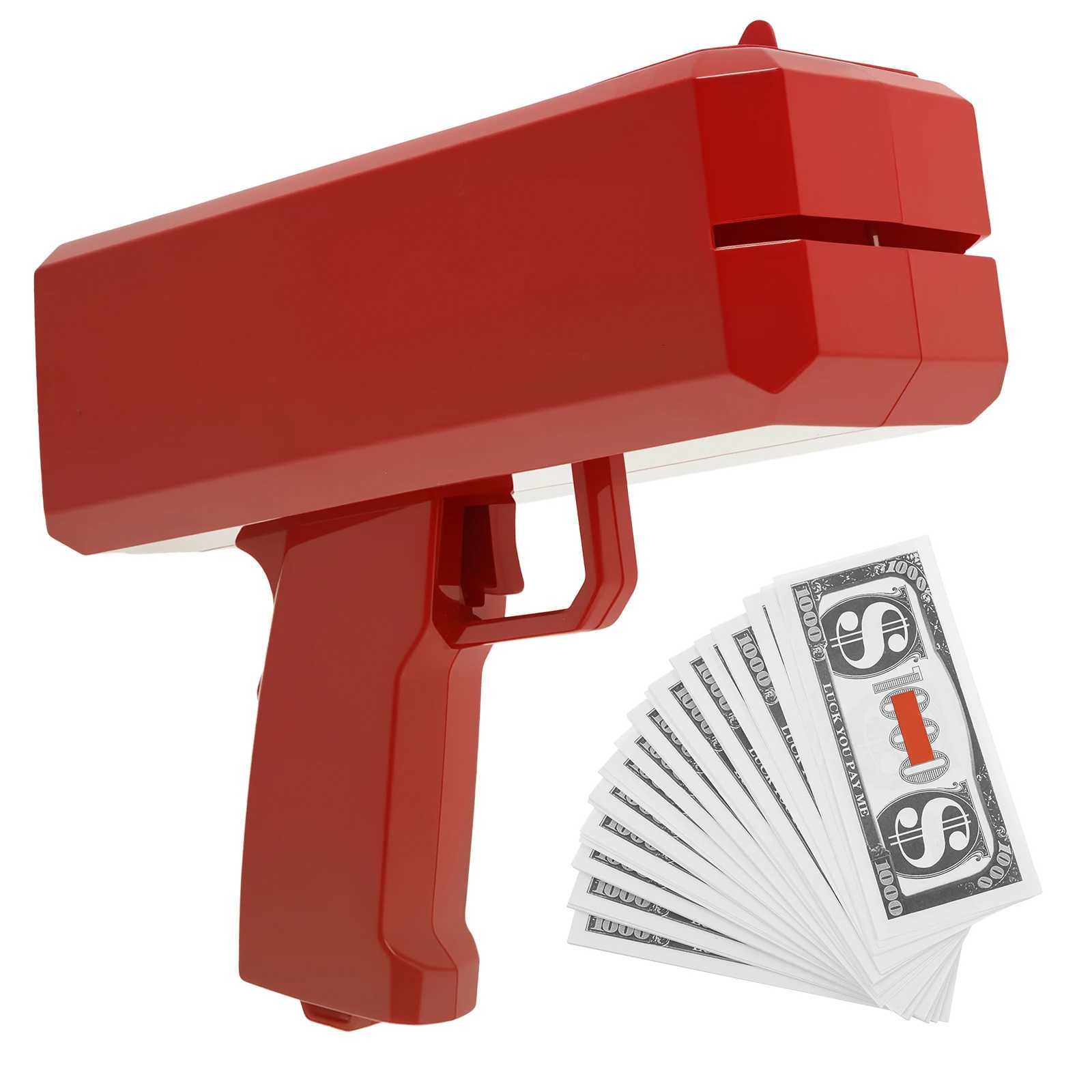 Handheld Cash Shooter Party Supplies Celebration Spray Money Gun Money Spray Tool with 200 Prop Cash For Wedding Birthday Game H251211-image-1088068703