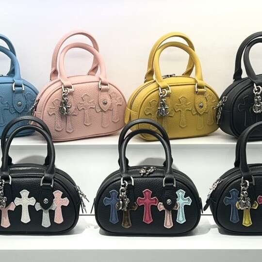 CH bag Chrome bag CHearts bag 2025 New Top Layer Cowhide Bowling Shell Fashion Single Shoulder Crossbody Handheld Small Bag Trendy