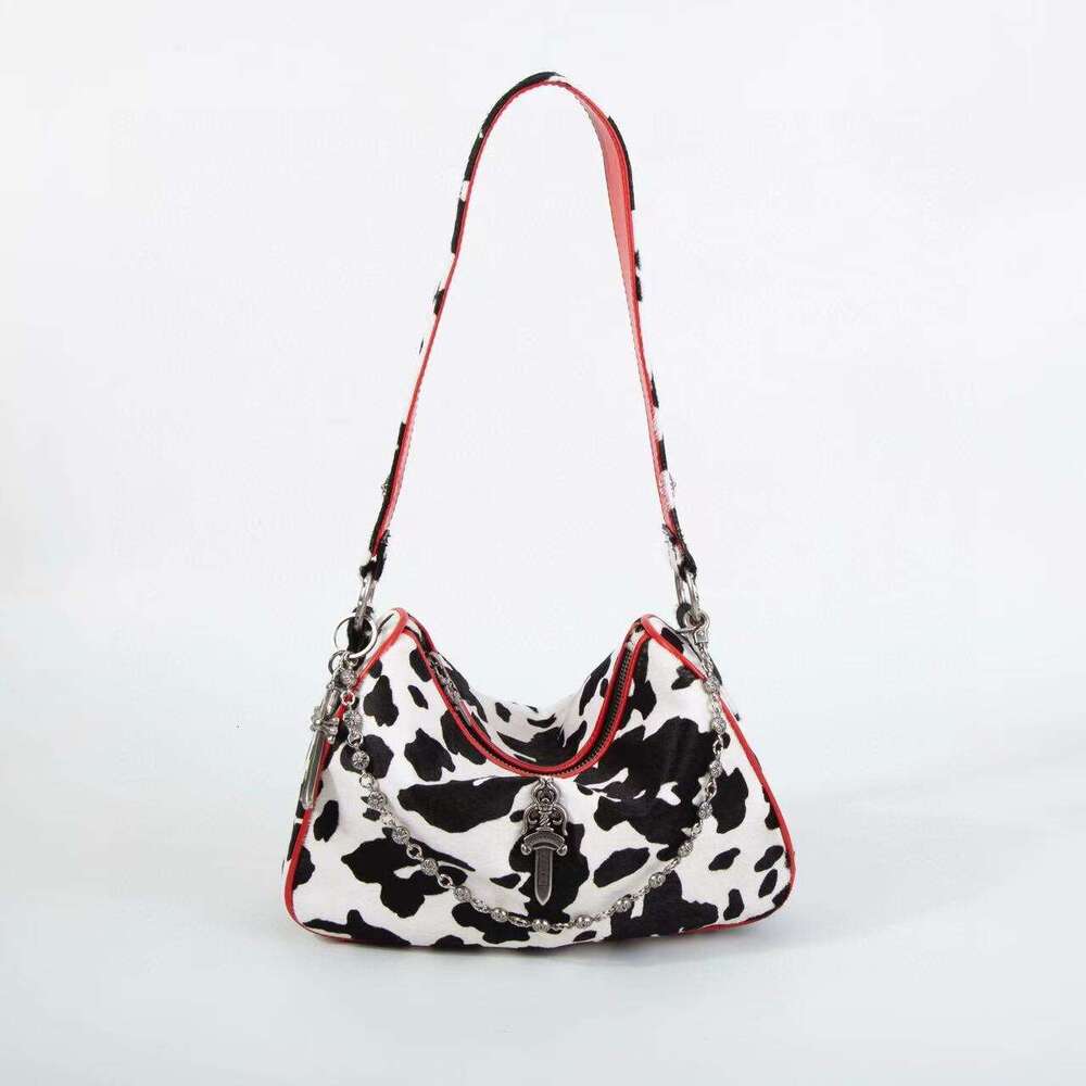 CH bag Chrome bag CHearts bag Star Style Chicken Nugget New Croc Core Imported Cowhide Cross Cow Pattern Single Shoulder Fashion Sword Bag