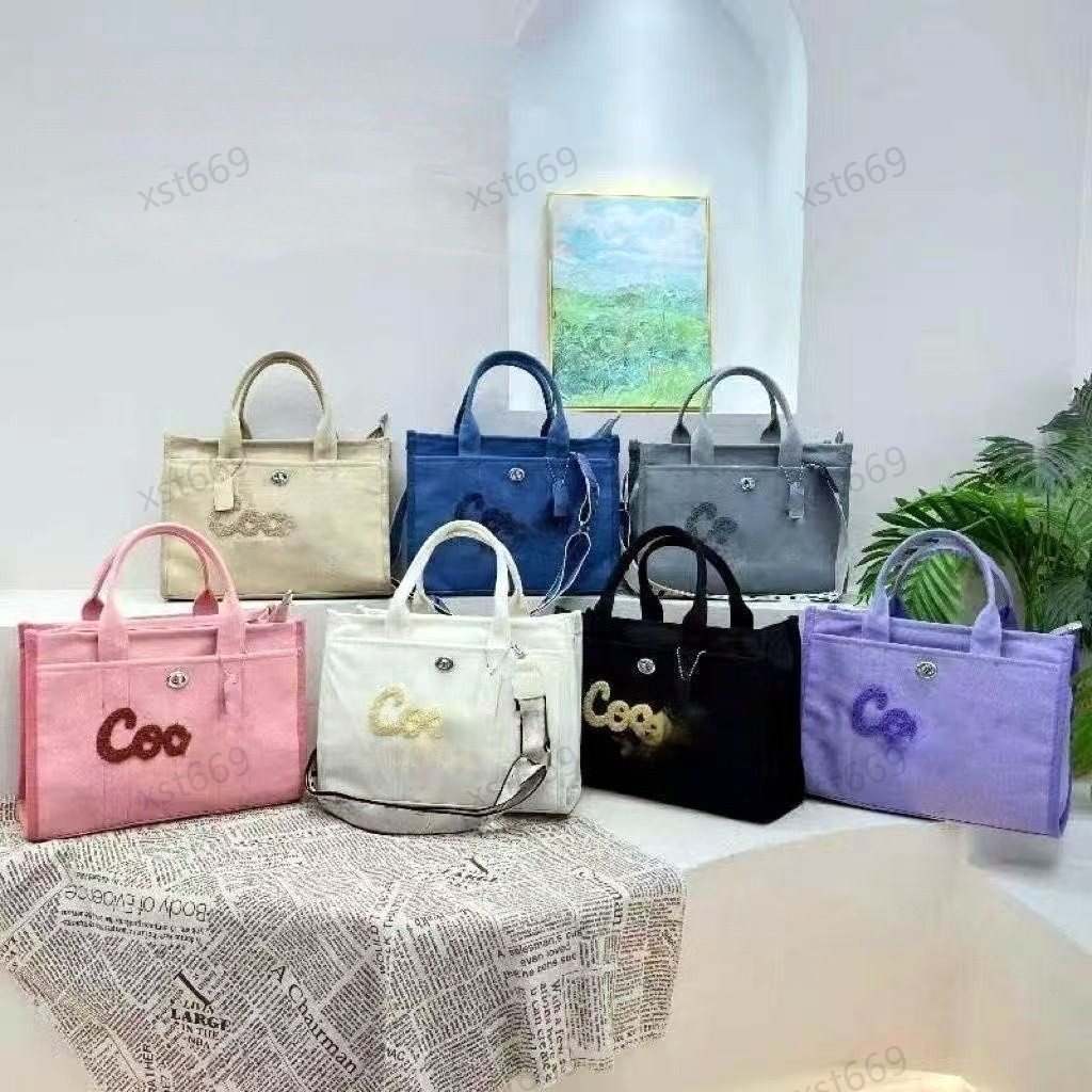 Designer bag Tote bag handbag Cross border Fashion Spring Summer New Leather Crossbody Bag Luxury large High quality canvas leather material 35cm