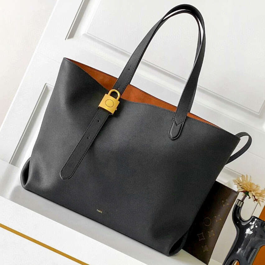 Womens cabas pochette bag Designer tote bag Luxurys handbag mens Leather Lock Clutch Shoulder Bag Crossbody weekend diaper Brown flowers travel work