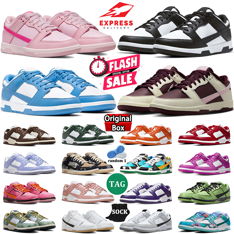 Hommes Femmes Chaussures de course Entrepôt local Baskets plates Blanc Noir Panda Chaussure basse Photon Dust University Bleu Gris Brouillard Tri