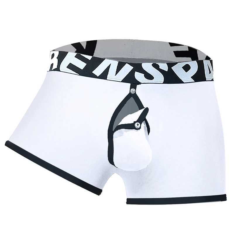 1pc Sexy Mens Low Waist Underwear Boxer Shorts Open Back Underpants Male Removable Bulge Pouch PantiesT251211