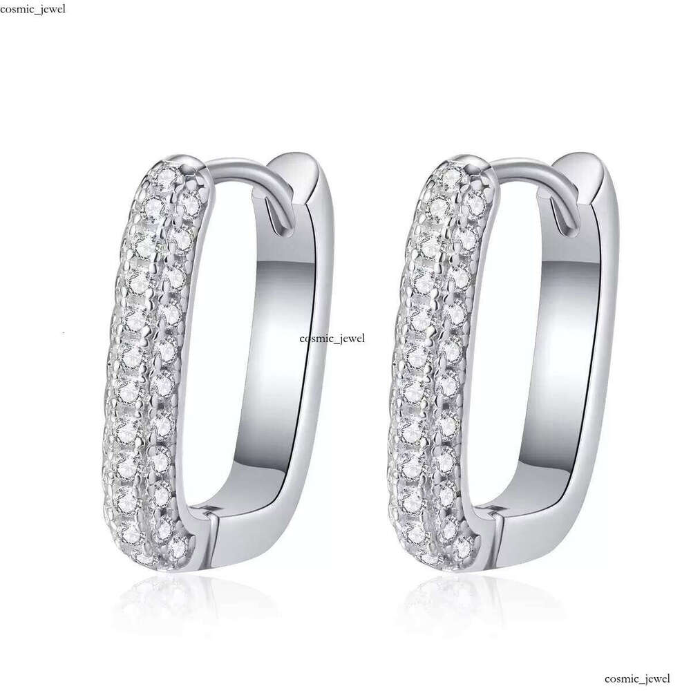 VVS Moissanite Wholesale Round Cut 925 Sterling Silver Silicon Stone fashion Jewelry Earrings