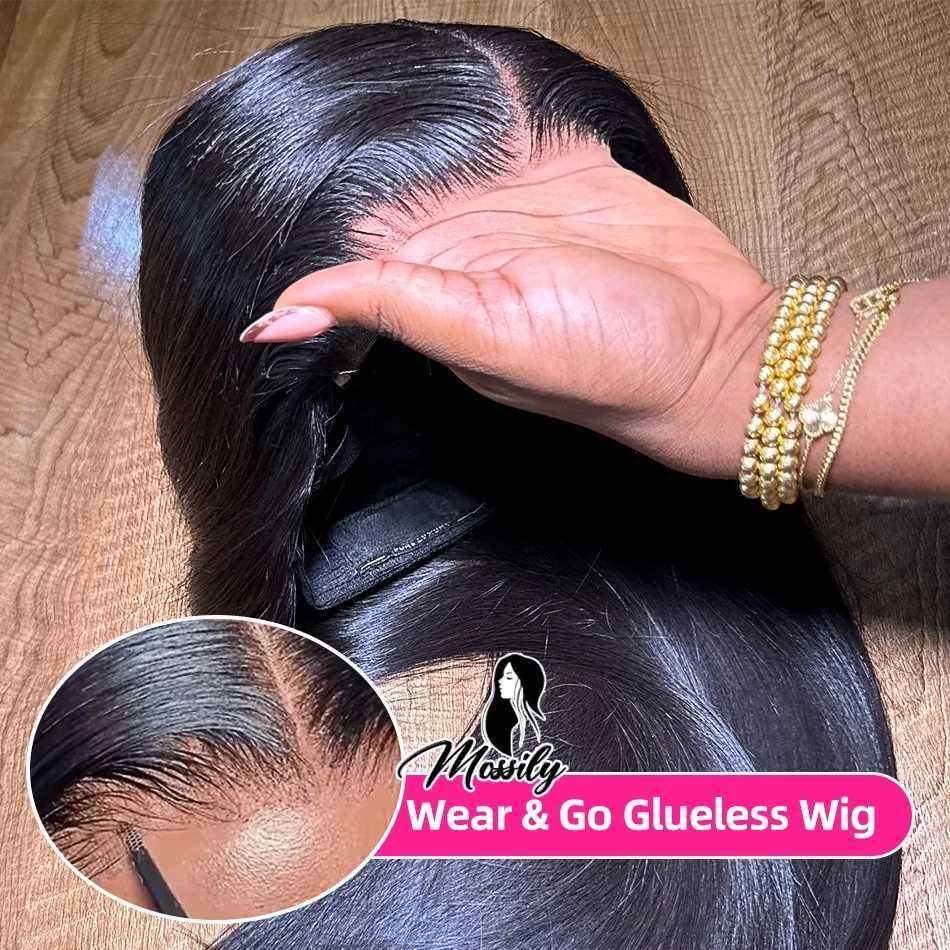 5x5 Pre Cut Hd Lace Closure Wigs 200 Glueless Wigs Human Hair Ready To Wear Bone Straight Lace Front Wigs Human Hair For Women M251211-image-1088063713