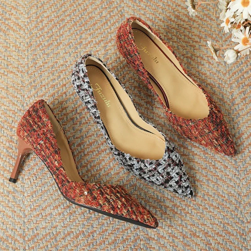 Sexy Pointed Toe Pumps Women Autumn Winter Elegant Office Women Shoes Banquet Party Shoes Female Fashion High Heels for Women 251209