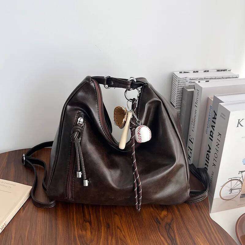Nuova borsa a tracolla tote da donna vintage pendolare di grande capacità Borsa a tracolla multifunzionale con zaino moda casual