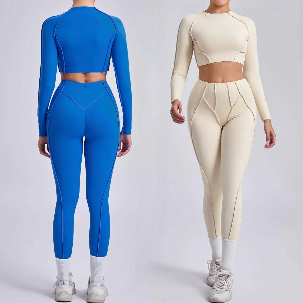 Seamless Yoga Sets Sports Fitness Peach Hip High Waist Tight Pleated Breathable Running Workout Clothing Gym Yoga Suit for WomenT251212-image-1088146999