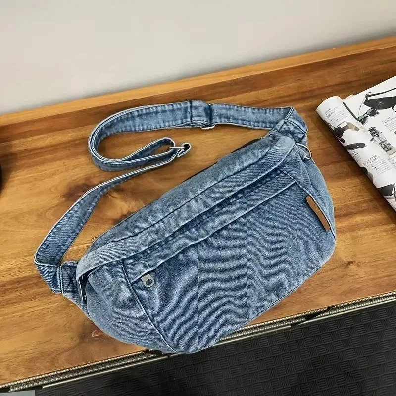 Sewing Thread Denim Zipper Ladies Waist Packs Youth Female Crossbody Bags on Sale 2025 Hot Sale Bolsas Para Mujeres 251211