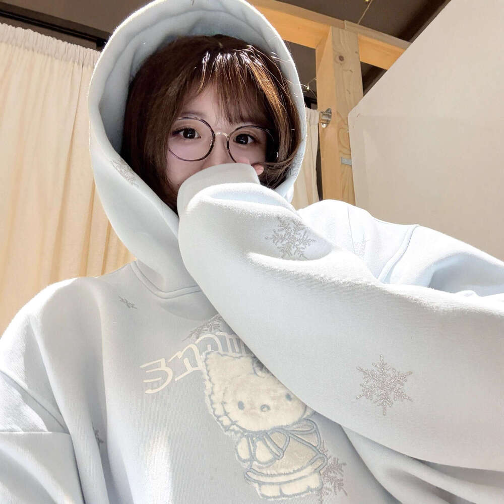 Retro Hooded Kitty Letter Sweatshirt For Women Loose Fit With Fleece Harajuku Style High End Feel Spring Autumn Winter Luxury