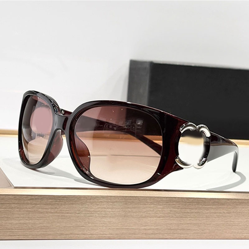 Top Quality Retro oversized Women oval Sunglasses 6014 Designer Womens Sunglasses Acetate frame metal letter hollow design UV400 protection With Box