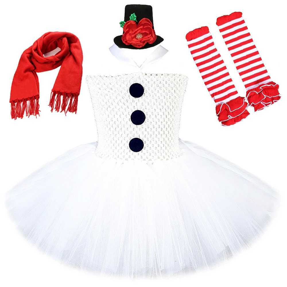 Christmas Snowman Tutu Dress for Girls Kids Xmas Olf Costumes Princess Dresses Children New Year Clothes Set Baby Girl Outfit X251212