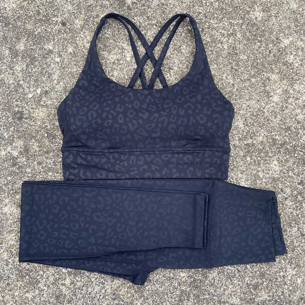 Solid Color Gym Fitness Set Tight Soft cross Fitness Bra 2pc compression High Waist Yoga Legging Suit Comprehensive Training JogT251212-image-1088147126