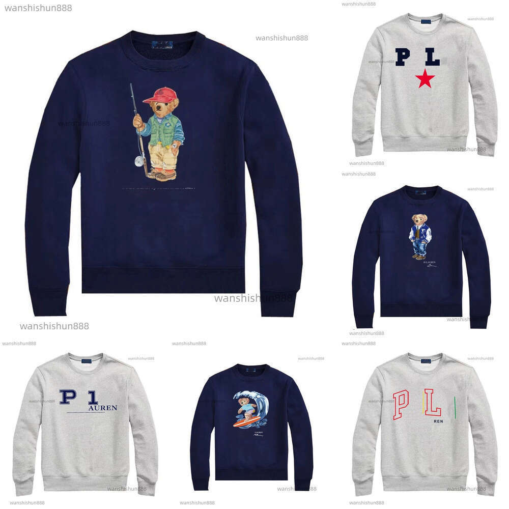 Sweats à capuche pour hommes de créateurs Automne et hiver Nouveau pull à col rond Vêtements d'extérieur Ours mignon haut à manches longues Velou