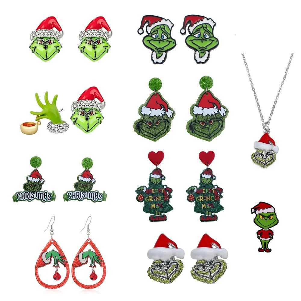 2024 Christmas Earrings Classic Cartoon Series Metal Acrylic Drop Earring for Wan Girl New Year Christmas Party Gift X251212