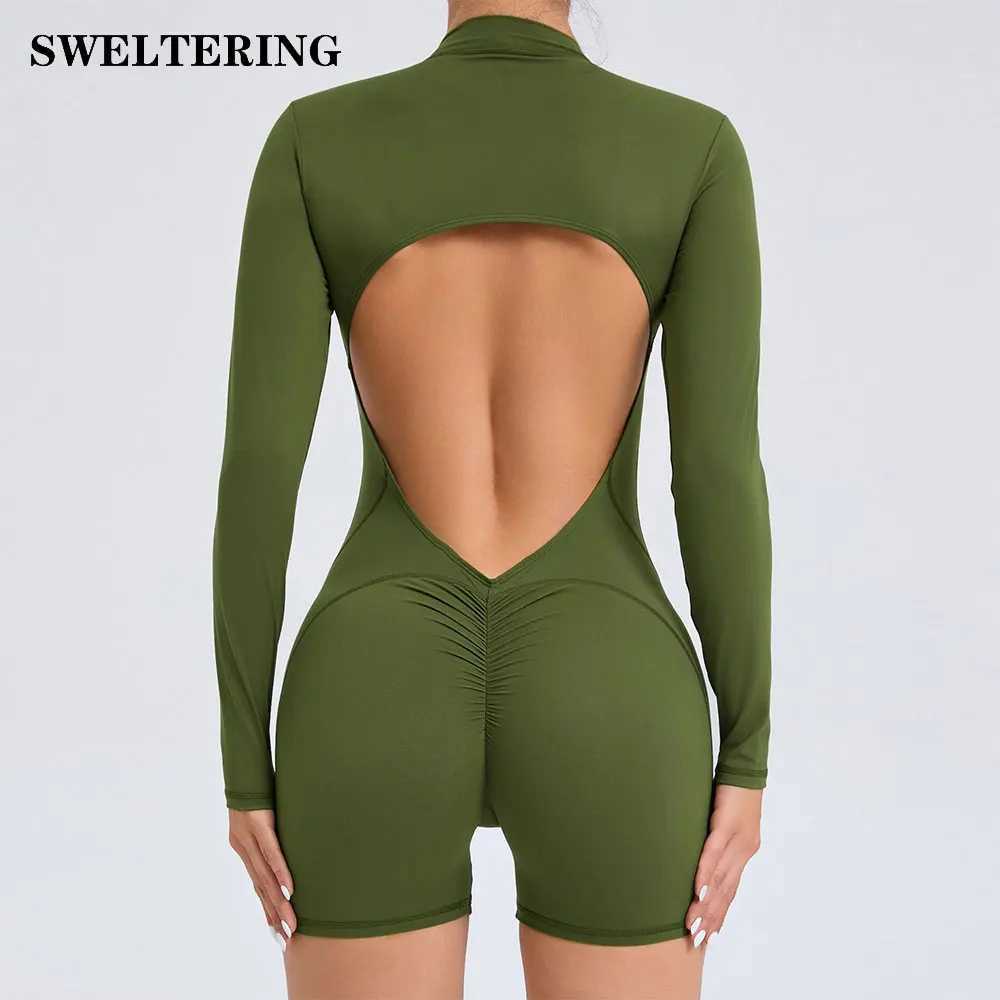 Yoga Jumpsuit Long Sleeved Sports Wear Gym Fitness Jumpsuit Sports Bodysuits Women Set Dance Running Workout Clothes Yoga SuitT251212-image-1088148145