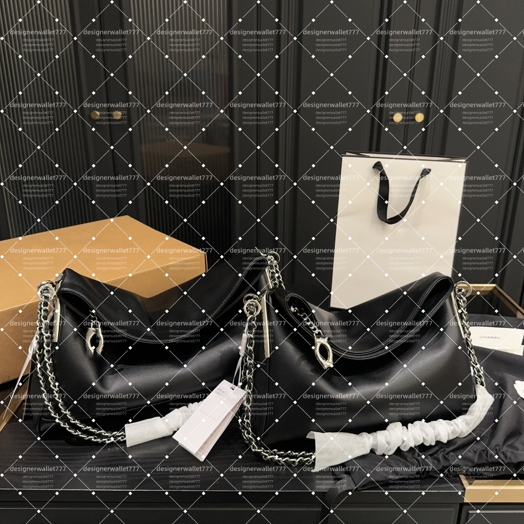 TOP Luxury Womens Hobo Soft Shoulder Bags Designer Shopping Large capacity Classic CC Handbag Lady Chain Hardware leather Crossbody Strap Purse Mirr