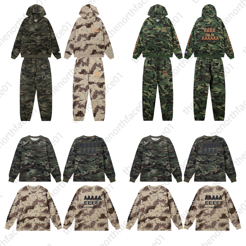 Designer Mens Hoodie Camouflage Long Sleeve Hoodie Street Loose Basic Letter Printed Sports Set Womens Casual Set
