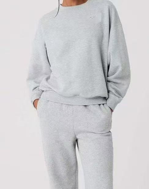 Alosetismly 2 Piece Set Designer Women Sporty Set Tracksuit Letters Print Sleeve Bandage Tops And Skinny Long Sweat Pants Sets Club Outfit Alolysnes