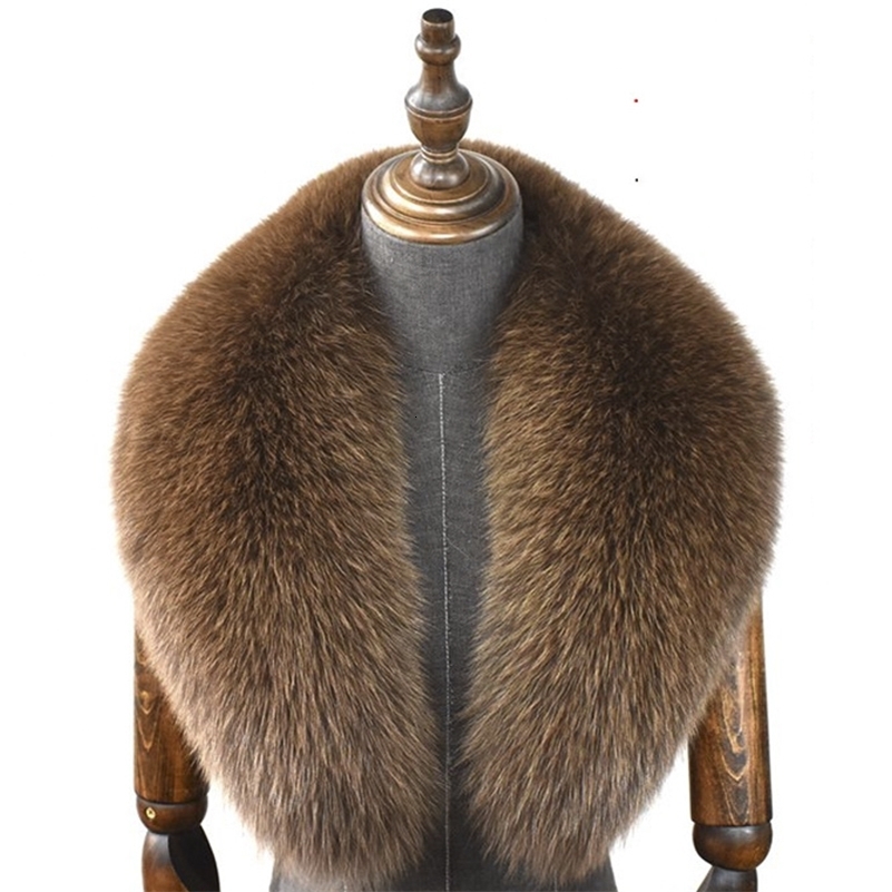 Fox Fur Collar 100 Real Fox Fur Scarf Winter Women Natural Fur Gray Collar Large Size Neck Warmer Fur Scarf Shawls 251128ww