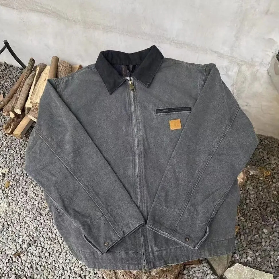 J97 Detroit American Vintage Washed Denim Tooling Jacket Canvas Jacket 251211