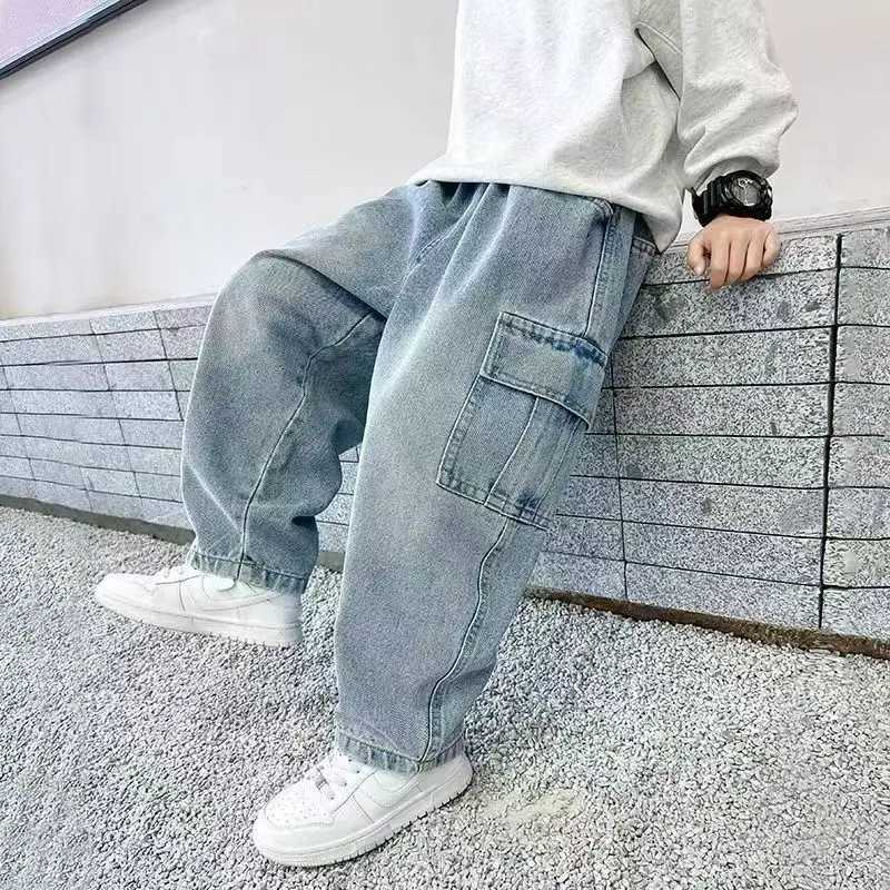 Pantalon Cargo droit pour papa, jean en Denim extensible, pour l'extérieur, nouvelle collection printemps-automne 2025, PlayT251212