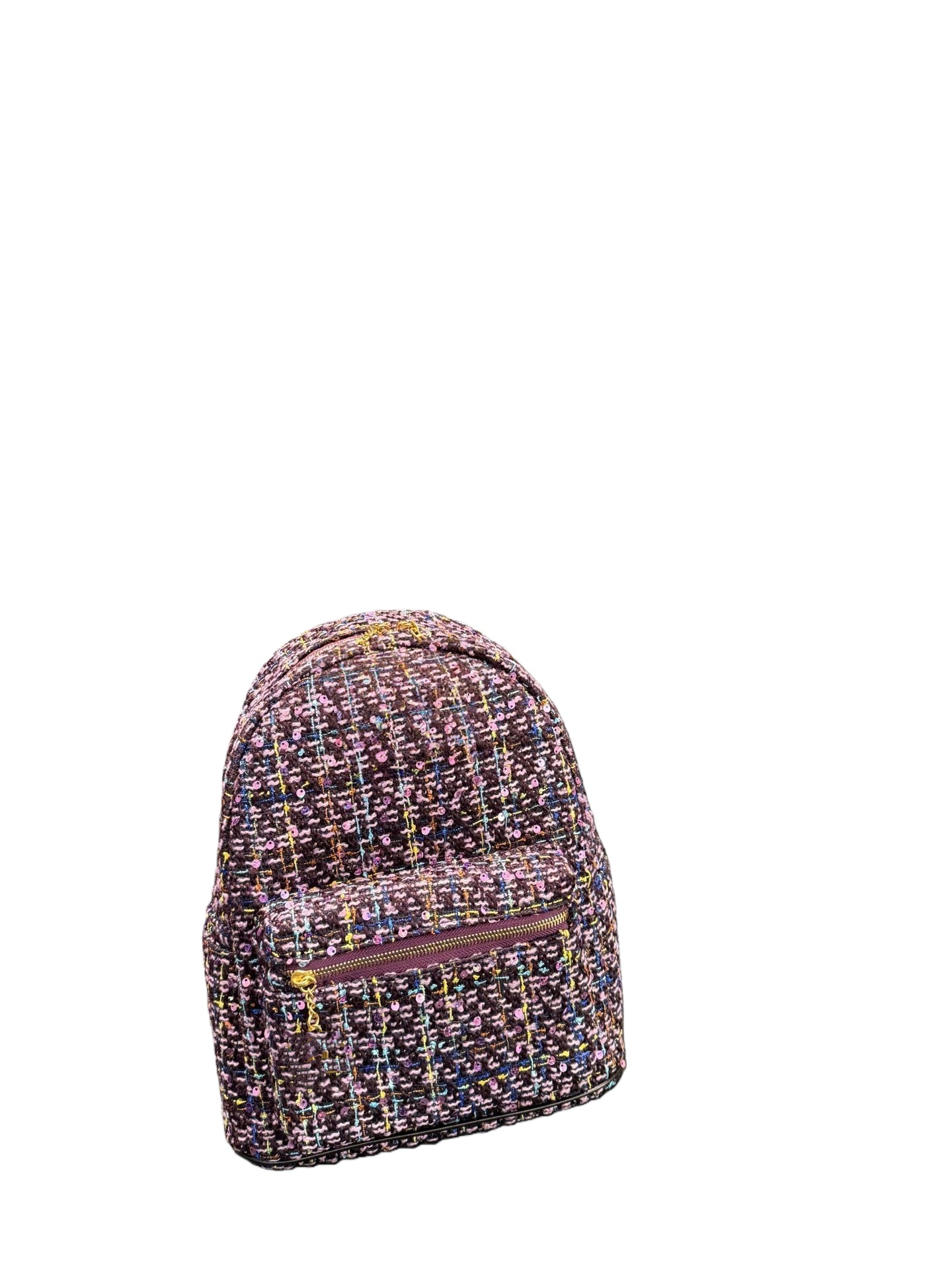 Zaino di lusso Borsa a tracolla da donna di design Borsa a tracolla regolabile in pelle scamosciata di lana con motivo a quadretti Hardware dorato L