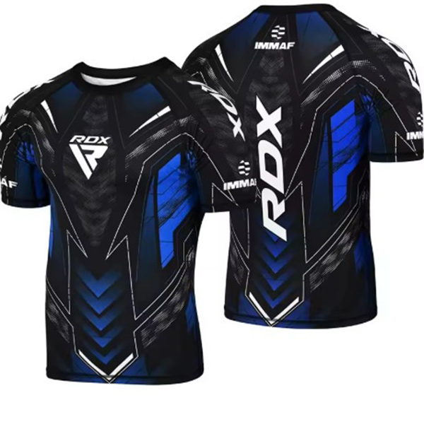 Fashion Hip Hop Mens Sports Fighting Match Jersey Boxing Crew Neck Shirts Homme Printed Short Sleeves Cotton Mesh Casual Summer Shirts Men Pullover