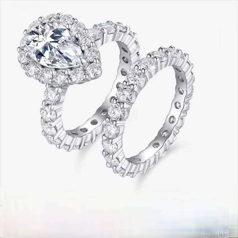 Moissanite Women's Engagement Ring 925 Silver Customizable Pure Gold Luxury Wedding Jewelry