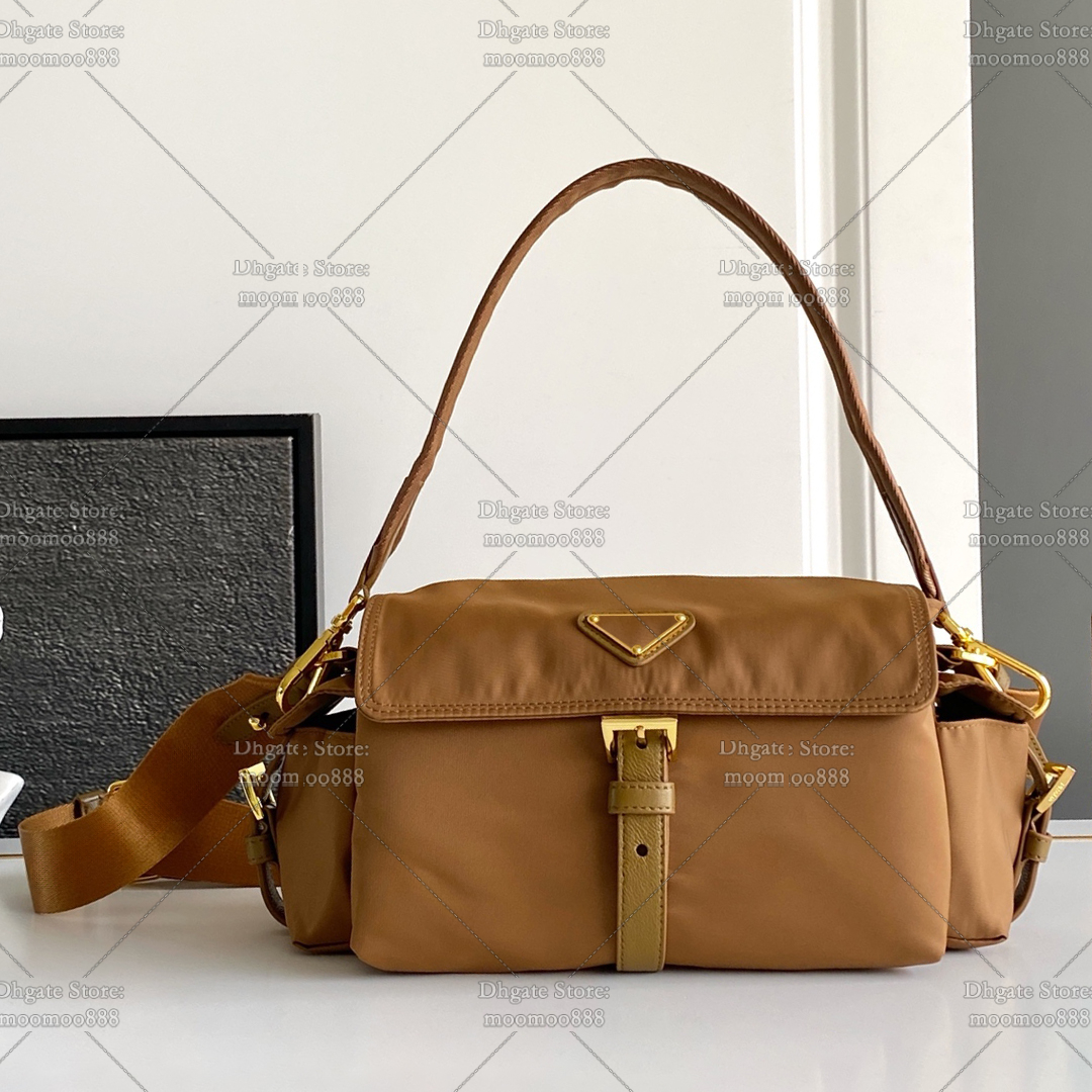 12A All-New Mirror Quality Designer Messenger Bag 30cm Explore Shoulder Bags for Women Luxury Handbags Camel Purse 1BD394