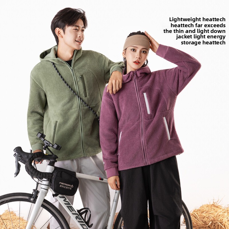 Abrigo polar de otoño e invierno para mujer, chaqueta Softshell con forro interior grueso, Sudadera con capucha cálida antiestática para hombre