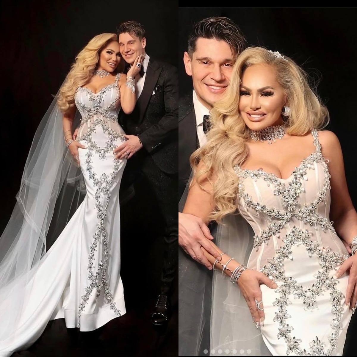 Luxury Mermaid Wedding Dress Spaghetti Straps Sleeveless Bridal Gowns Crystal Appliques Backless Sweep Train Dresses Custom Made vestidos