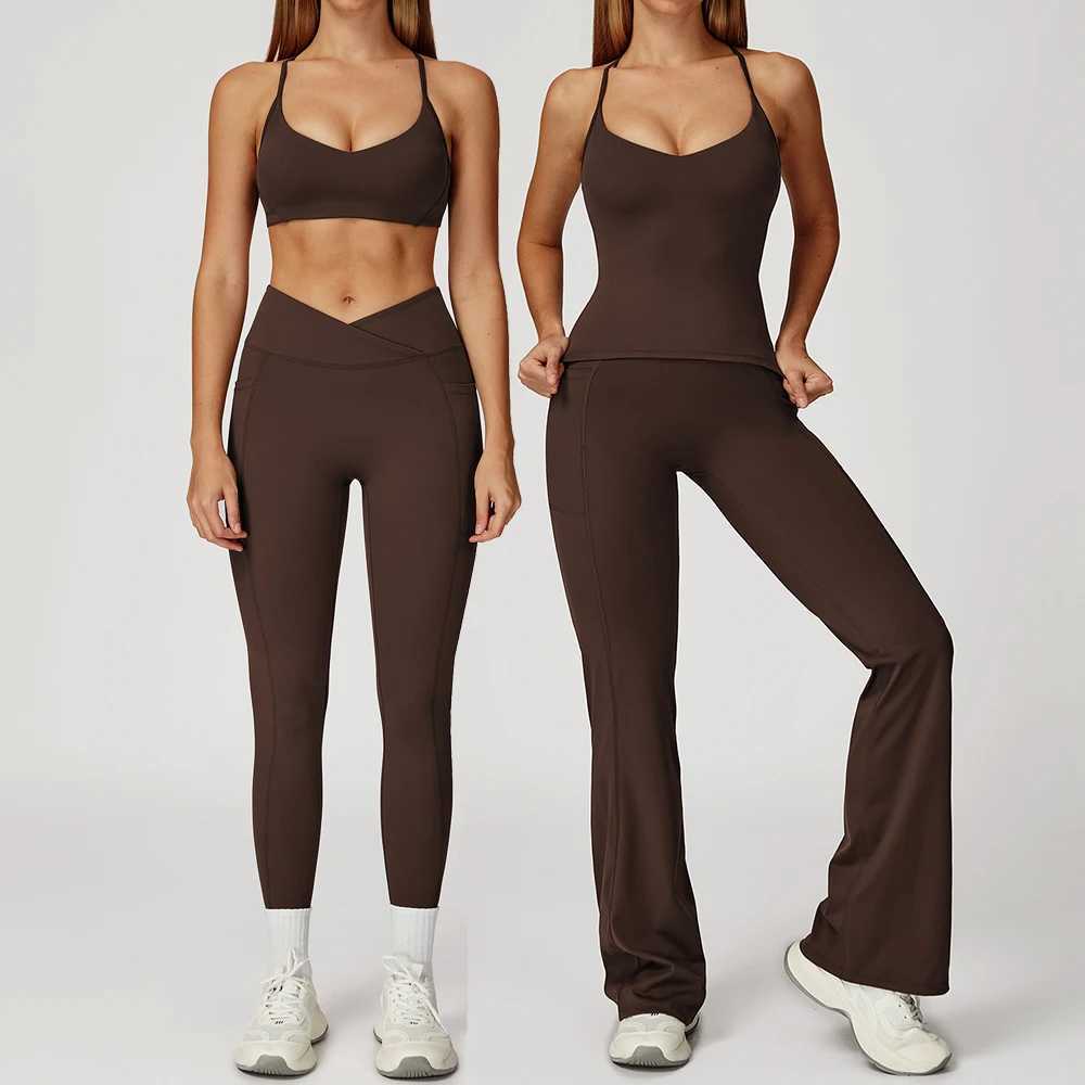 2 Pieces Female Clothing Womens Tracksuit Yoga Pant Sets Gym Clothes Sportswear Yoga Suits Fitness Set Sports Bra Gym LeggingsT251212-image-1088148635