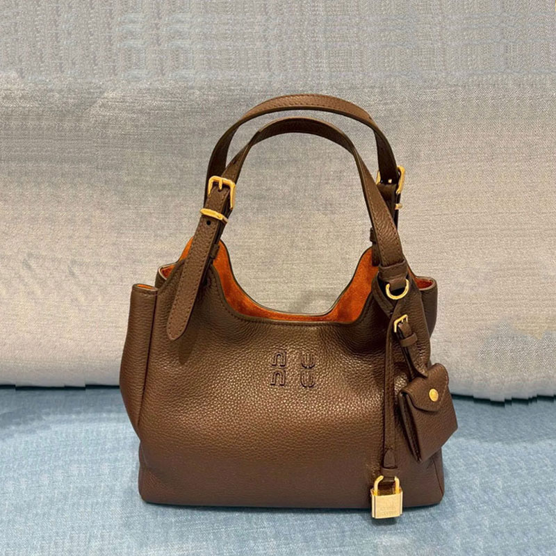 New Designer Tote Bag Top Of The Line Genuine Leather MM Shoulder Bag High-Quality Womens HandBag Luxurious Versatile Armpit Bag Classic Coffee Colo