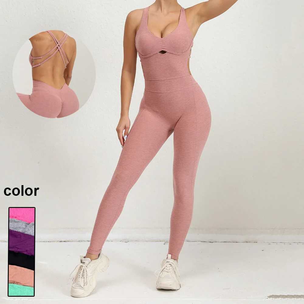 Women Jumpsuits Sexy Backless One-piece Sport Quick Drying Breathable Fitness Clothes Female Fitness Rompers OverallsT251212