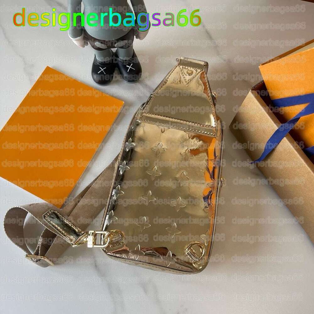Mens 10A High quality Designer Genuine Leather Shoulder Bags Cross Body Purse Wallet Hobos Handbag Belt Bag Bumbag Mirror quality Gold and silver pa
