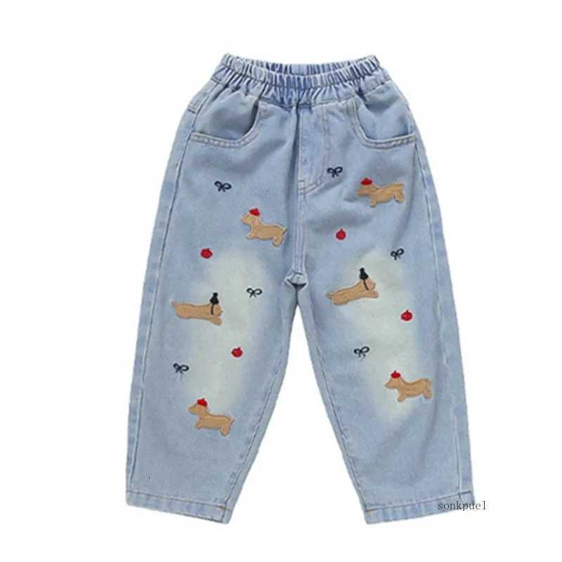 Mode enfants jean papillon broderie pantalon bébé filles vêtements pour garçons pantalons enfants JeansT251212