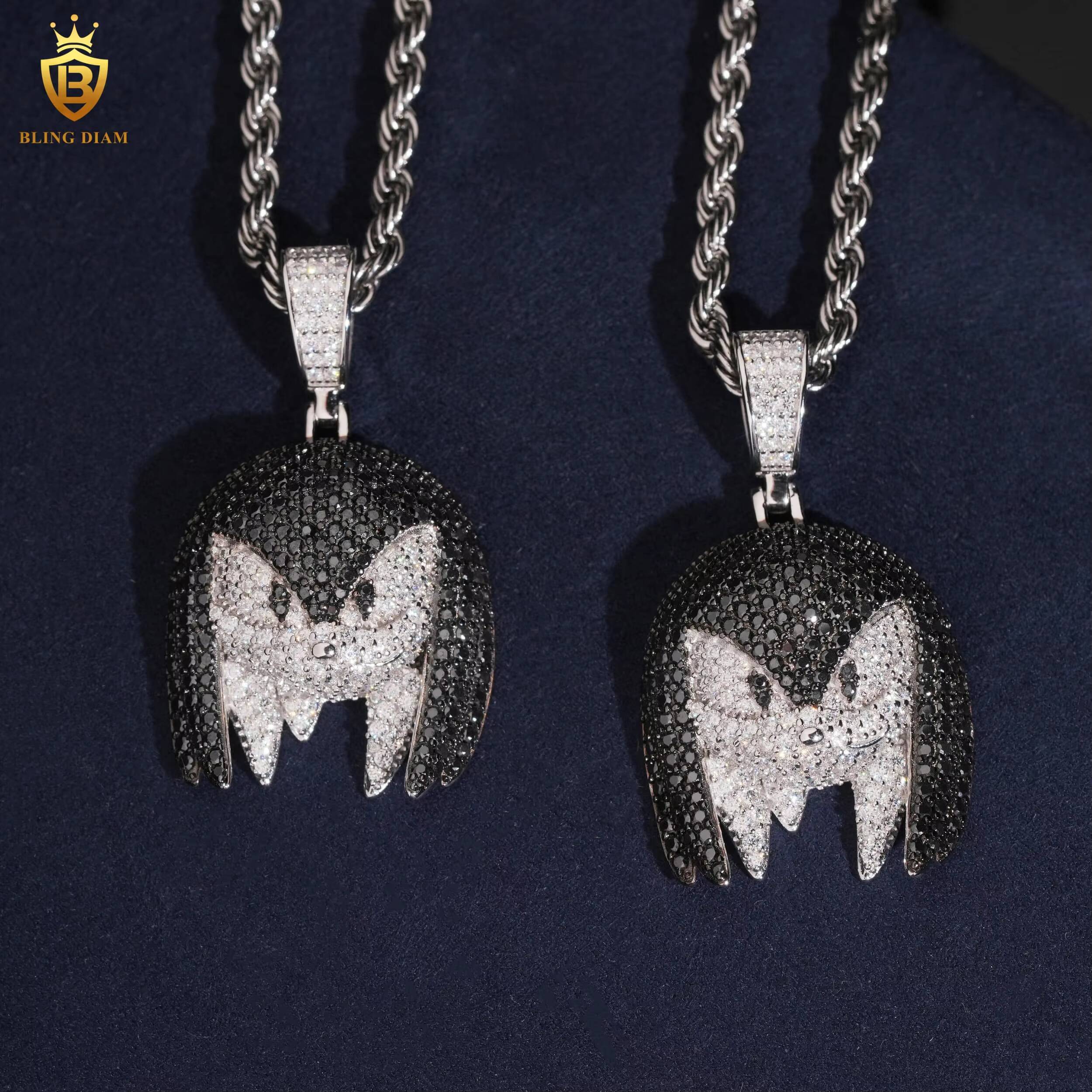 Wholesale Price VVS Moissanite Pendant Men 925 Sterling Silver Pendant HipHop Style Moissanite Owl Iced Out Moissanite Pendant