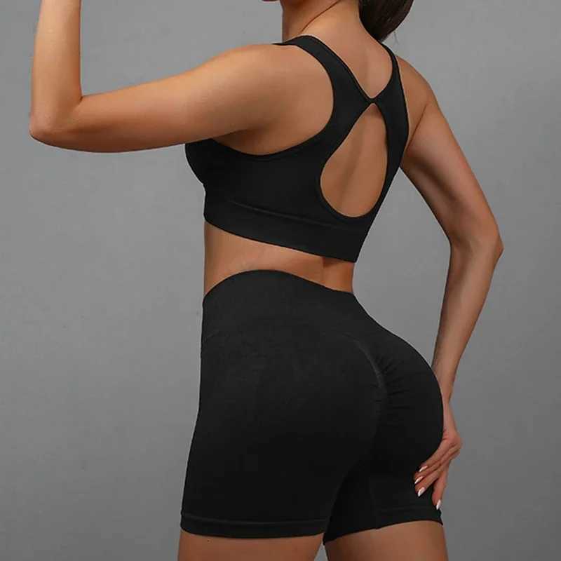 Women Yoga Set Summer Breathable Quick Dry Shorts Sportswear Two Pieces Fitness Sports Suit Workout OutfitsT251212-image-1088146727