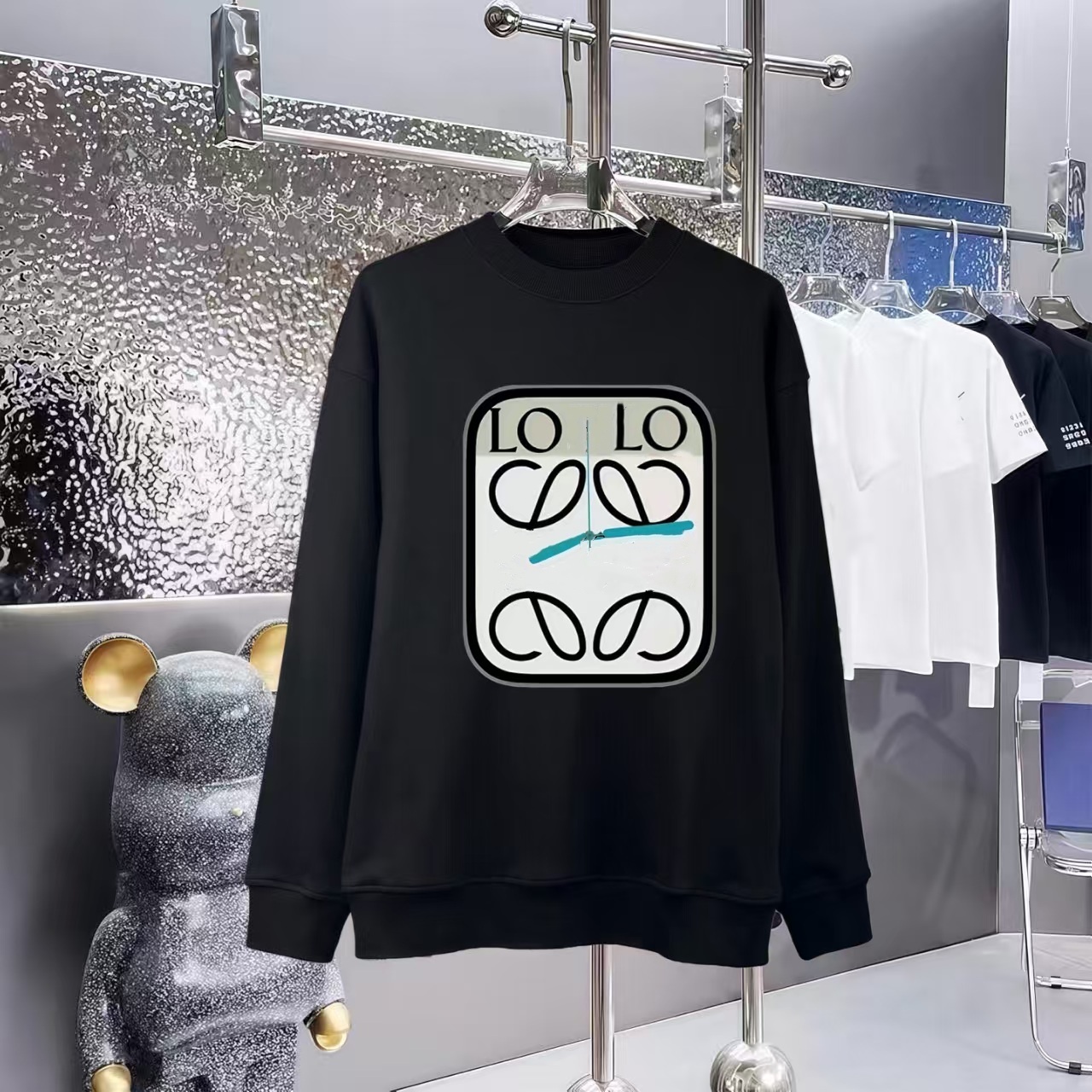 Designer hoodie men's new fashionable men's autumn and winter round neck long sleeved high-quality loose printed hoodie
