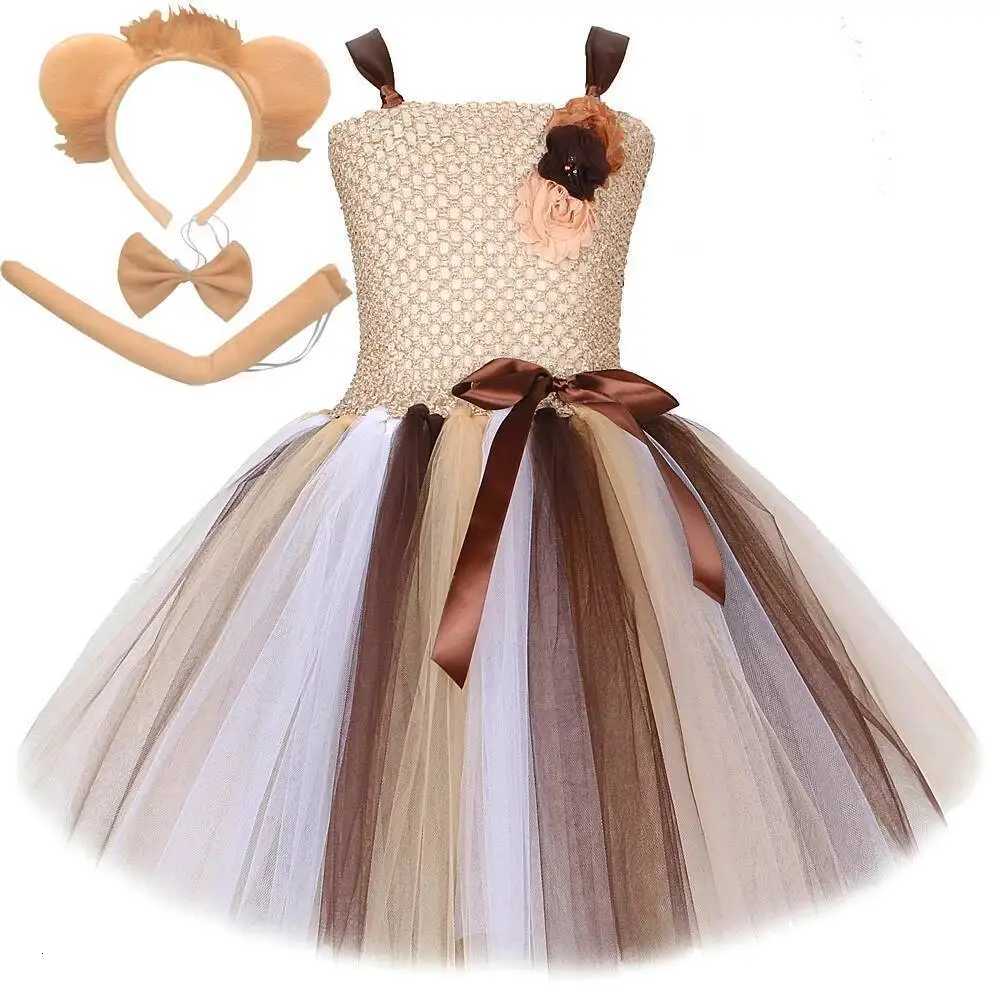 Jungle Lion Halloween Costumes for Girls Zoo Animal Birthday Dresses for Kids Christmas Party Clothes Children New Year Outfit X251212
