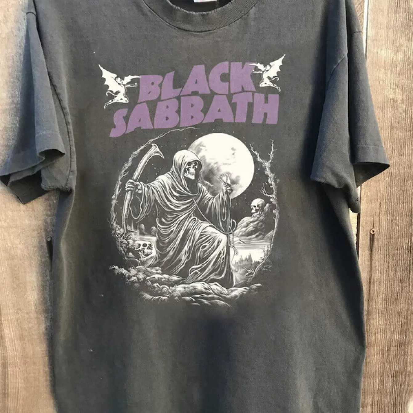 Vintage 80s Black Sabbat Band T-Shirt Band Heavy Metal Summer Mens Women Vintage Fashion Cotton Top 251211